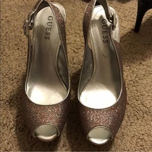 Guess pretty sparkly wedges